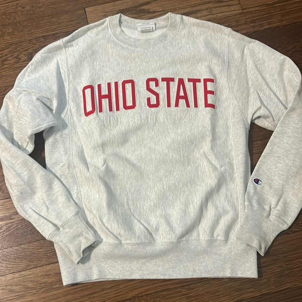 Gray OHIO State university champion Sweatshirt